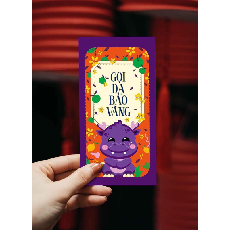 Lì xì Tết 2024 , lì xì Color Of Art, C150 cán mờ kiểu dáng hoạt hình nhỏ dễ thương, siêu đẹp