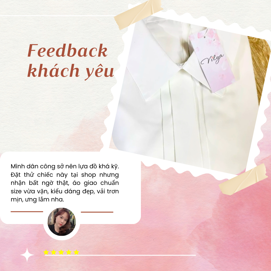 Áo sơ mi nữ trắng kiểu công sở tay dài trẻ trung basic sang chảnh VILYA SM23-001