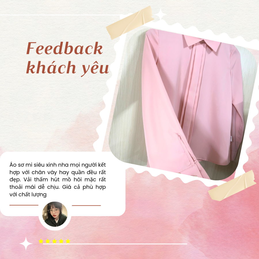 Áo sơ mi nữ trắng kiểu công sở tay dài trẻ trung basic sang chảnh VILYA SM23-001