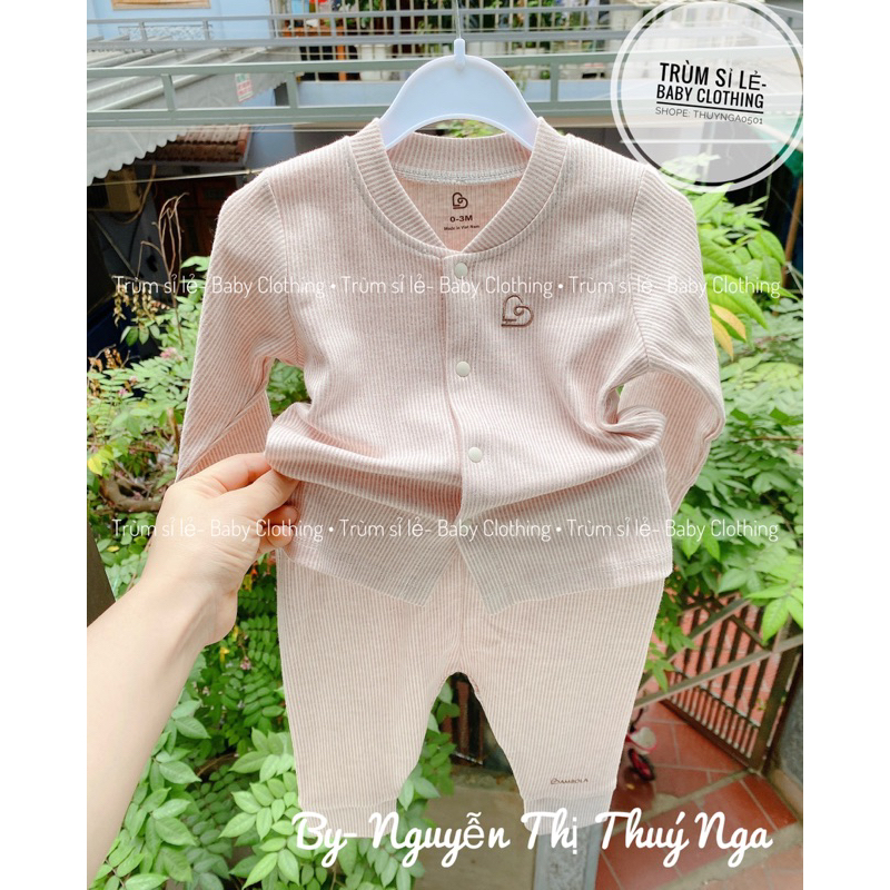 Bambola- Bộ quần áo sơ sinh nỉ mùa Đông cho bé trai, bé gái