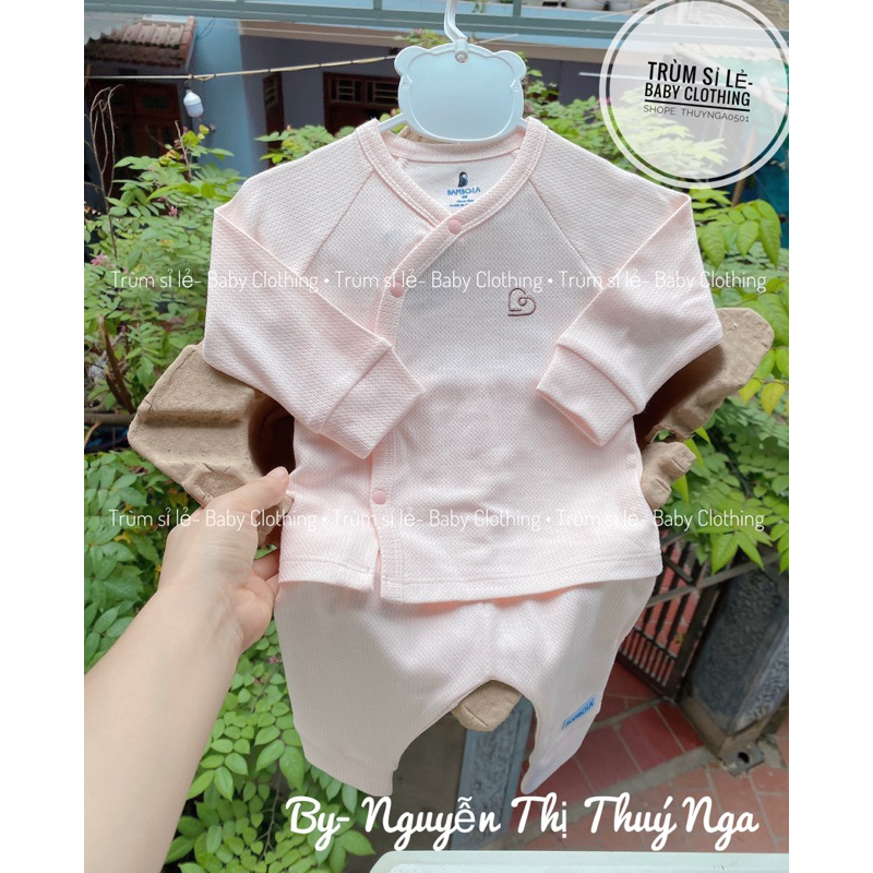 Bambola- Bộ quần áo sơ sinh nỉ mùa Đông cho bé trai, bé gái