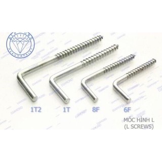 Móc màn chữ L, màu trắng (kích cỡ: 4P, 6P, 8P, 1T, 1T2)