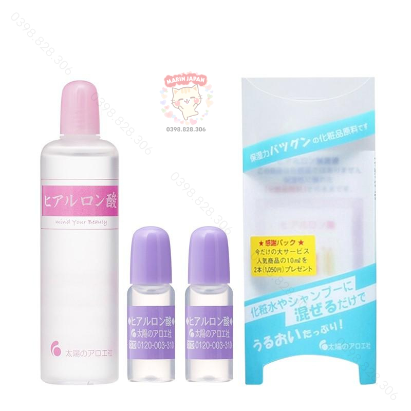 Serum Cấp Ẩm HA Tím Hyaluronic Acid Nhật Bản 80ml + 10ml + 10ml