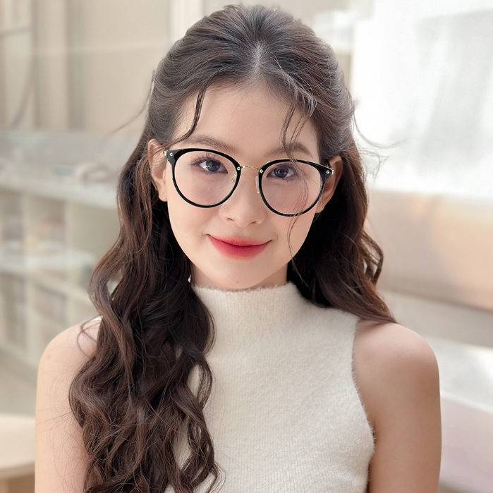 Gọng kính thời trang nam nữ LILYEYEWEAR mắt tròn kiểu dáng dễ đeo phù hợp với nhiều khuôn mặt 16702