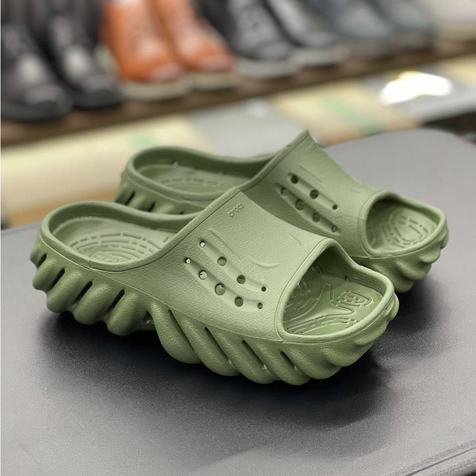 Dép Cross Unisex Echo Slide - Đệm Foam Êm Ái - Quai Ngang Cho Nam Và Nữ - PES - Sấu Vui Vẻ