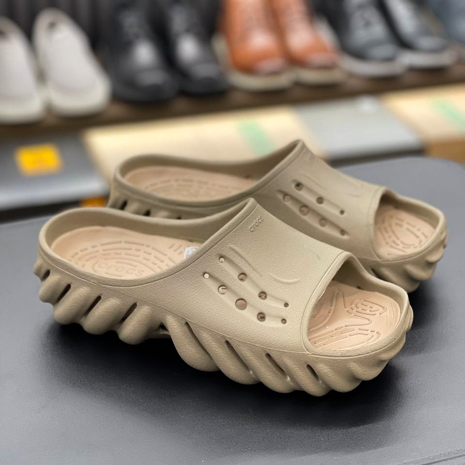 Dép Cross Unisex Echo Slide - Đệm Foam Êm Ái - Quai Ngang Cho Nam Và Nữ - PES - Sấu Vui Vẻ