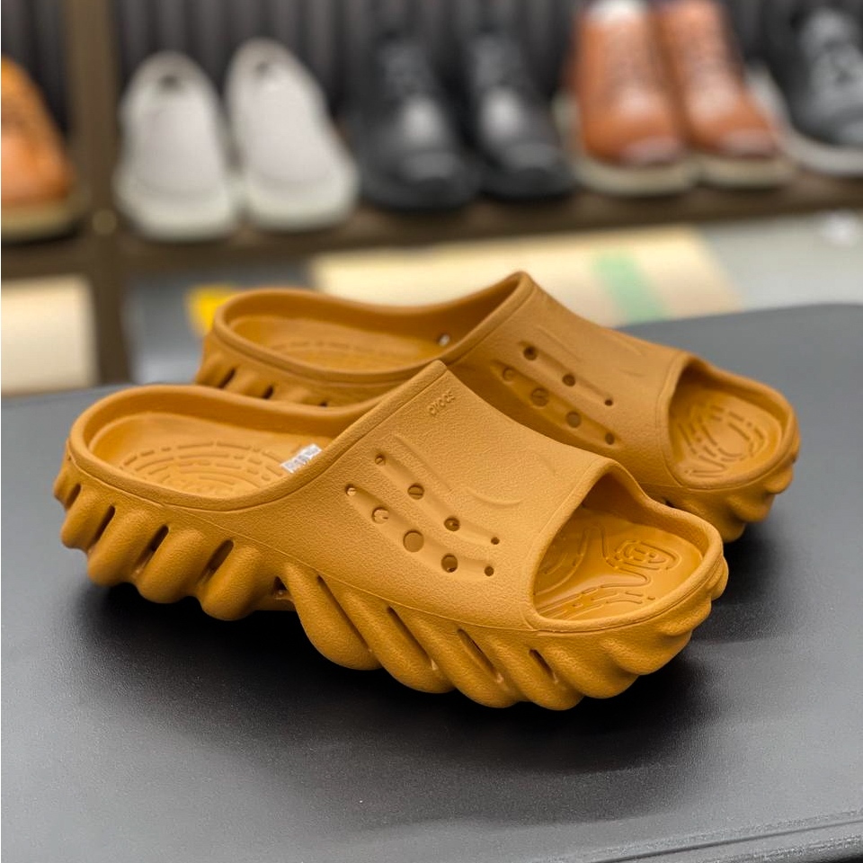 Dép Cross Unisex Echo Slide - Đệm Foam Êm Ái - Quai Ngang Cho Nam Và Nữ - PES - Sấu Vui Vẻ