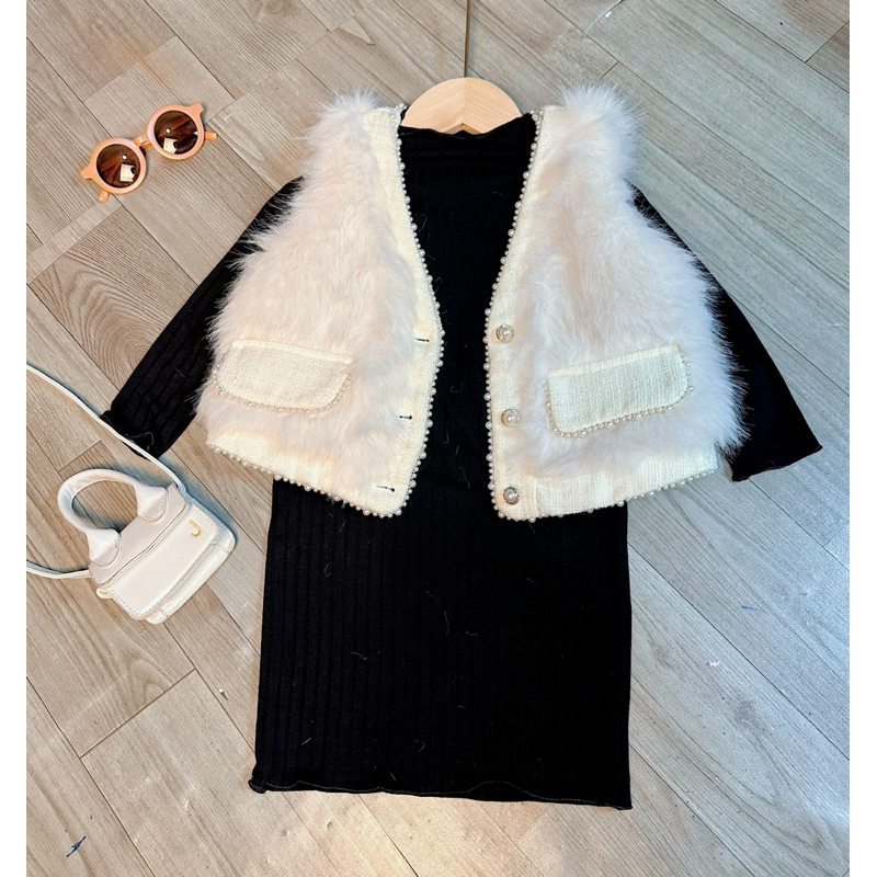 Váy len tăm body cho bé gái 10 đến 30kg