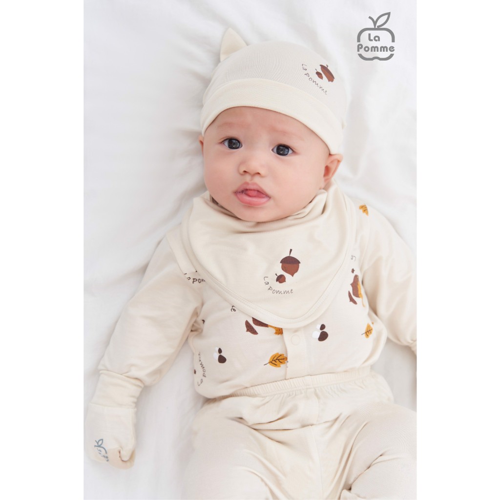 Mũ sơ sinh La Pomme Sóc nâu và hạt dẻ - Be