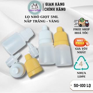Lọ chiết 5ml đựng nước nắp garanti , Chai chiết 5ml chiết mĩ phẩm, lọ nhựa