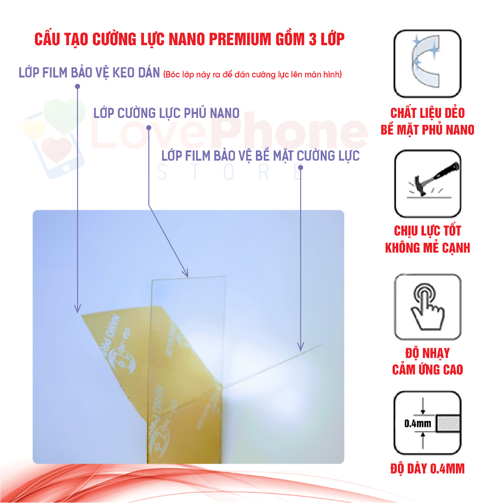 Cường lực LG V60 ThinQ 5G dẻo phủ Nano Premium chống xước bảo vệ màn hình - Love Phone