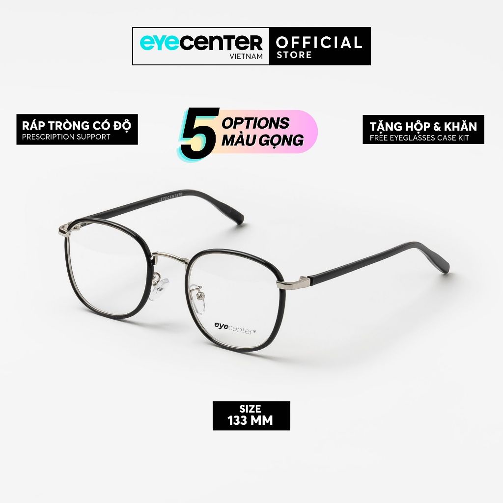 Gọng kính nam nữ chính hãng EYECENTER B101S nhựa phối kim loại nhập khẩu by Eye Center Vietnam