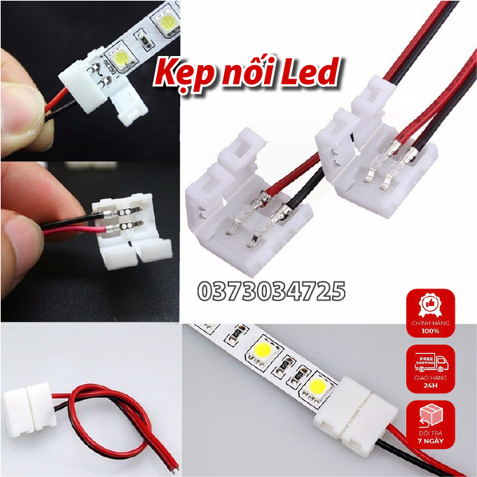 Đầu Nối Led Dây 12v, Kẹp Nối Led Dây 8mm Nối Thẳng, Góc L, Ngã ba, Ngã Tư