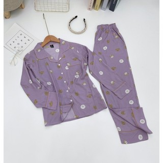 Bộ Pijamas dài chất tole