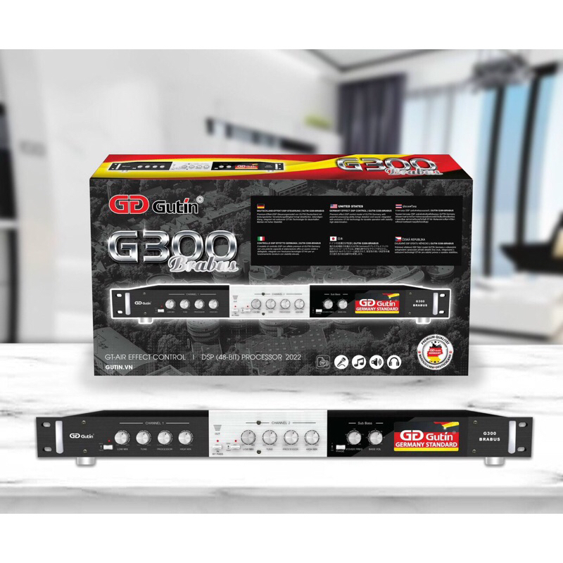 Máy nâng tiếng Gutin Brabus G300 - Hàng Chính hãng ( Sản phẩm Full Box ) - Thiết bị idol karaoke - Gia Khang Shop