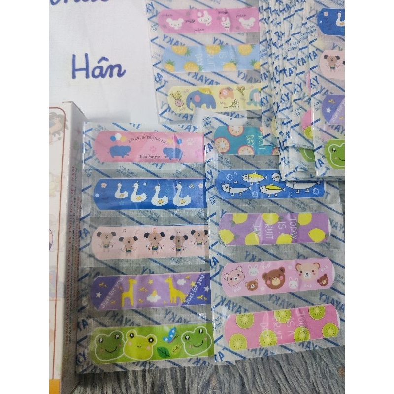 Băng cá nhân nhiều hình dễ thương cho bé, dán chắc hộp 100 cái