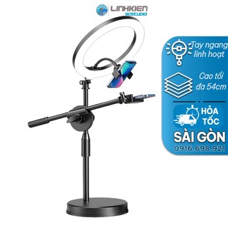 Bộ đèn 26 cm quay tóp tóp, học online livestream quay phim chụp ảnh sản phẩm kèm remote C02