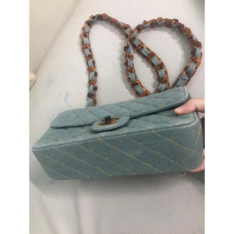 Túi denim classic size25 cm