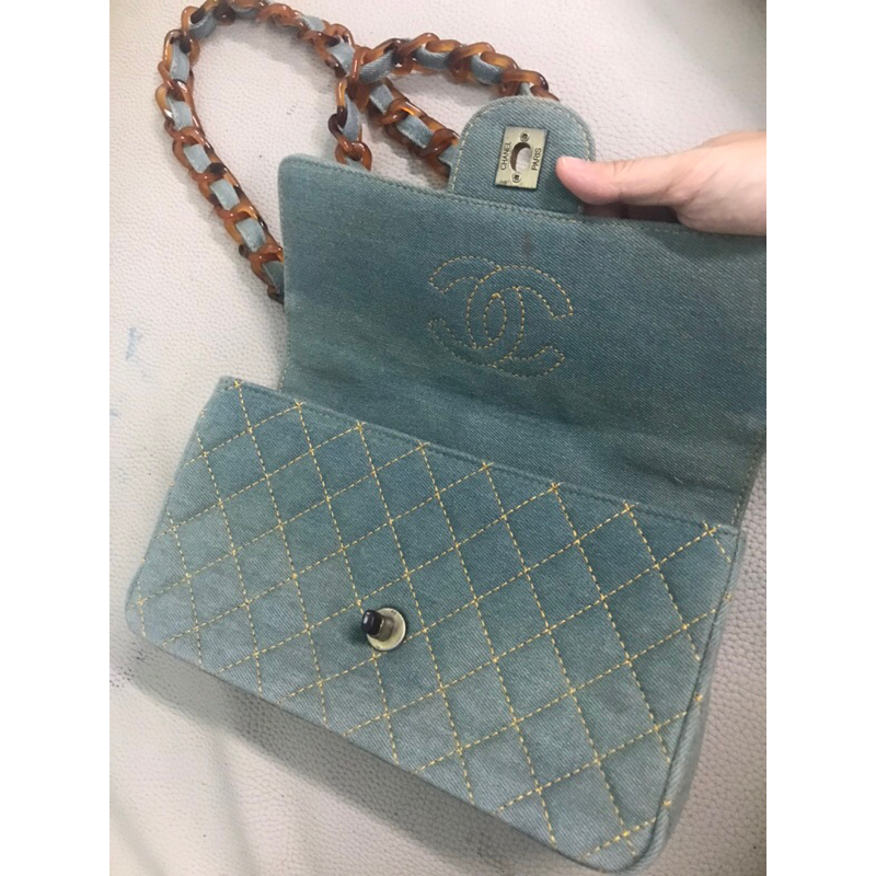 Túi denim classic size25 cm