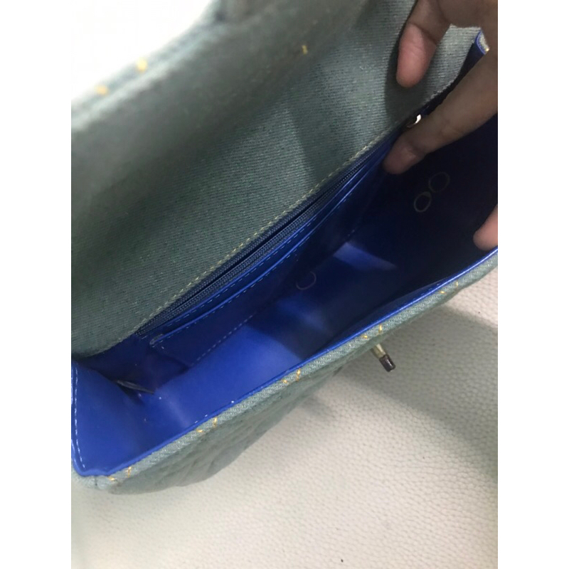 Túi denim classic size25 cm