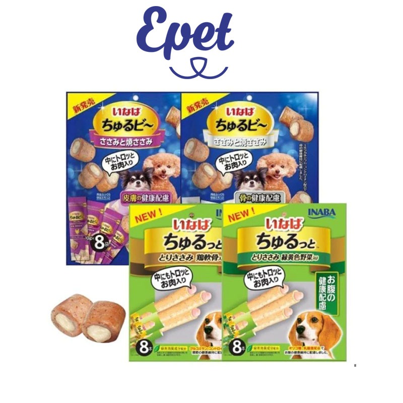 Bánh Thưởng Cho Chó INABA CHURUTTO CHURU BEE - Gói 8 Thanh