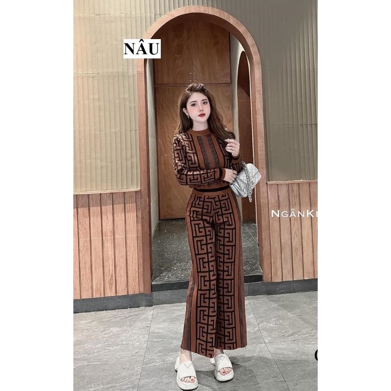 Set đồ bộ nữ  form vừa tay dài thun tăm lạnh siêu mát - S17