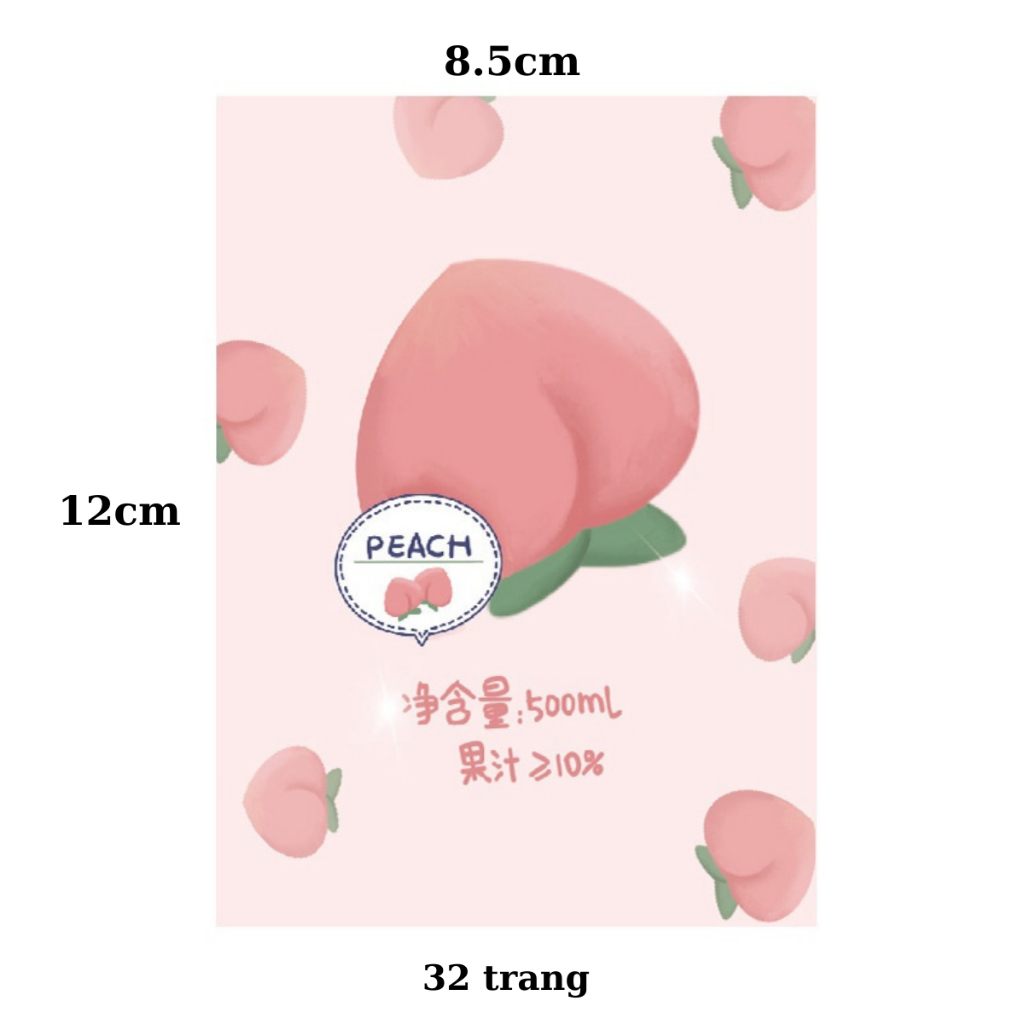 Sổ tay sổ ghi chép mini dễ thương vở kẻ ngang cầm tay 8.5x12cm 32 trang