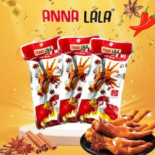 Combo 10 cái chân gà cay ủ vị Anna Lala-đồ ăn vặt chân gà cay ủ vị tứ xuyên tương thơm ăn liền