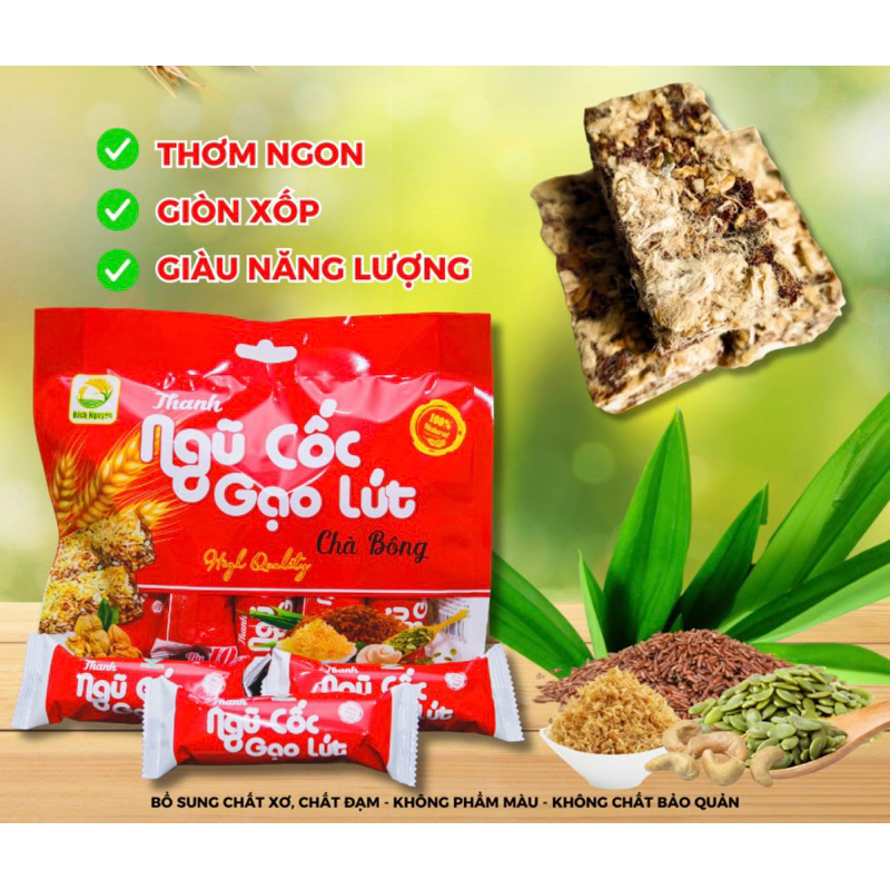 Thanh Gạo Lứt Chà Bông Thơm Ngon Túi Đẹp