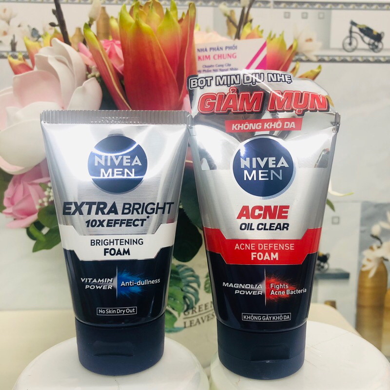 [Tuýp 100g] Sửa rửa mặt Nivea Men Sáng da, Giảm mụn