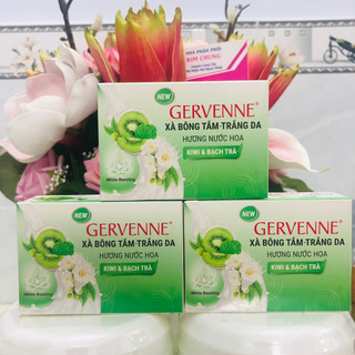 Cục xà bông tắm trắng da hương nước hoa Gervenne 90g