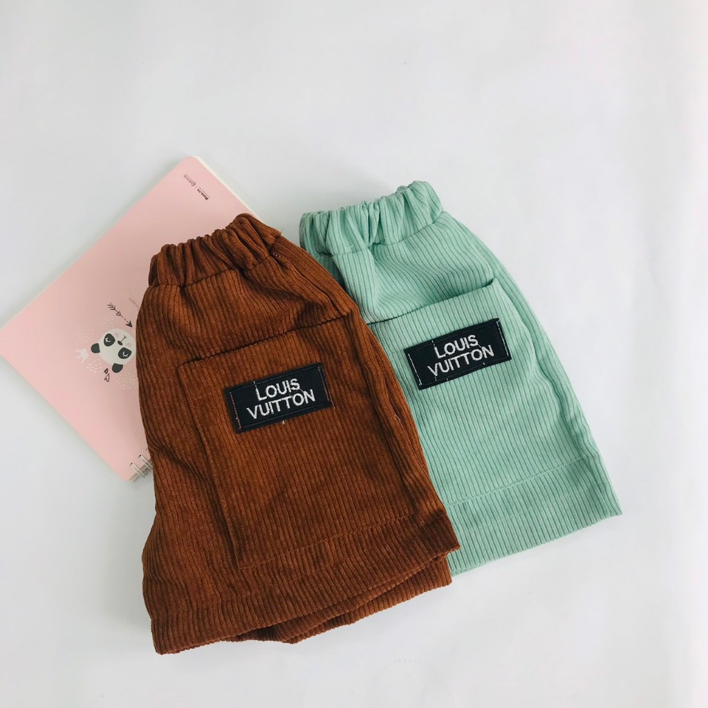 Quần Đùi Trẻ Em JOJO ONE Vải Nhung 2 Túi  Size 10-35kg