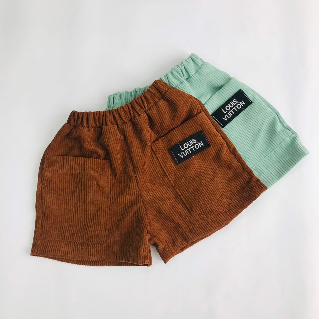 Quần Đùi Trẻ Em JOJO ONE Vải Nhung 2 Túi  Size 10-35kg