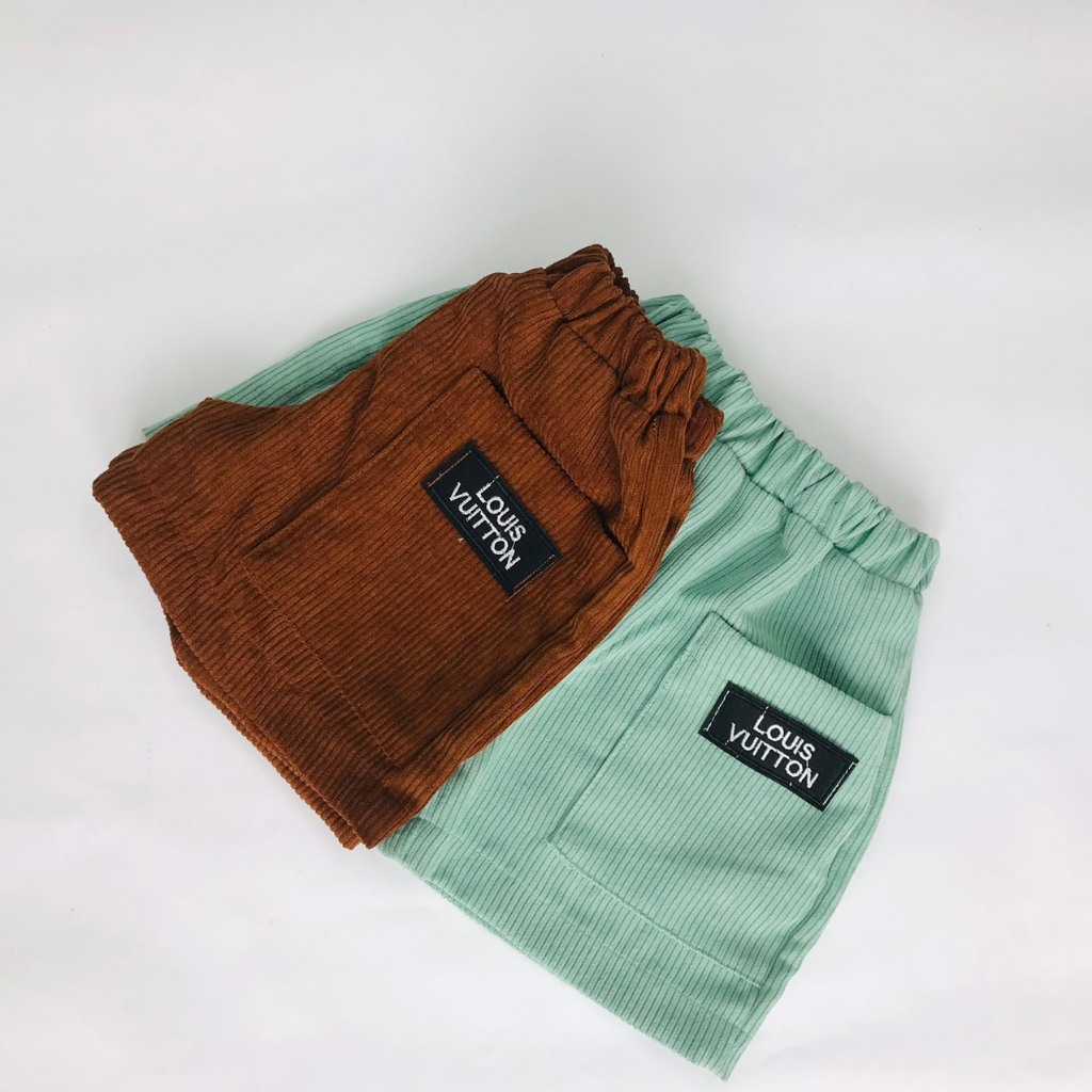 Quần Đùi Trẻ Em JOJO ONE Vải Nhung 2 Túi  Size 10-35kg
