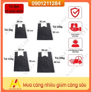 1kg túi đen đẹp nhiều kích thước 1kg-2kg-3kg- 5kg-10kg-15kg-20kg-25kg-30kg-50kg