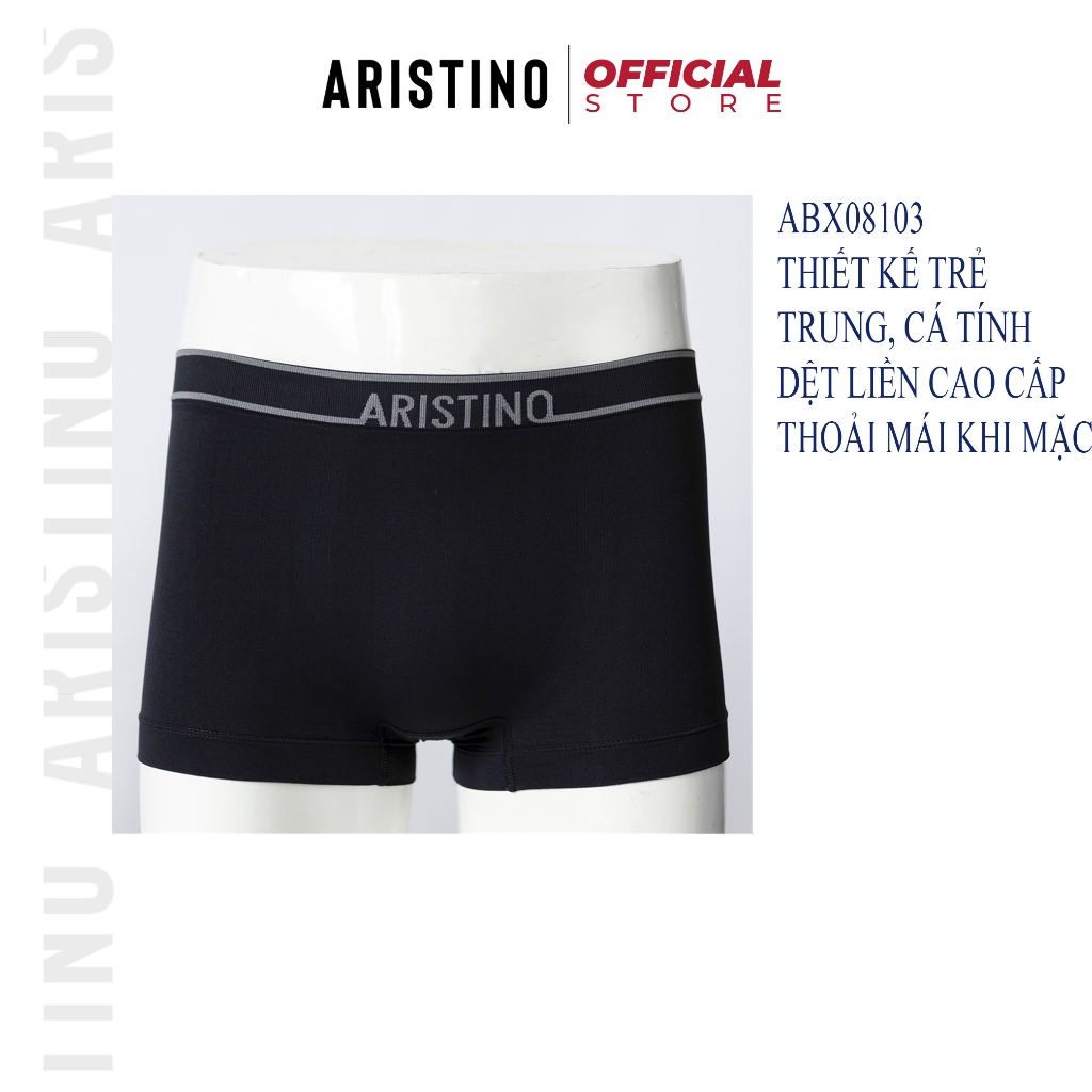 Quần sịp lót đùi nam ARISTINO boxer ABX08103 cottonpolyami kháng khuẩn co giãn thoáng mát dệt liền cao cấp thấm hút tốt