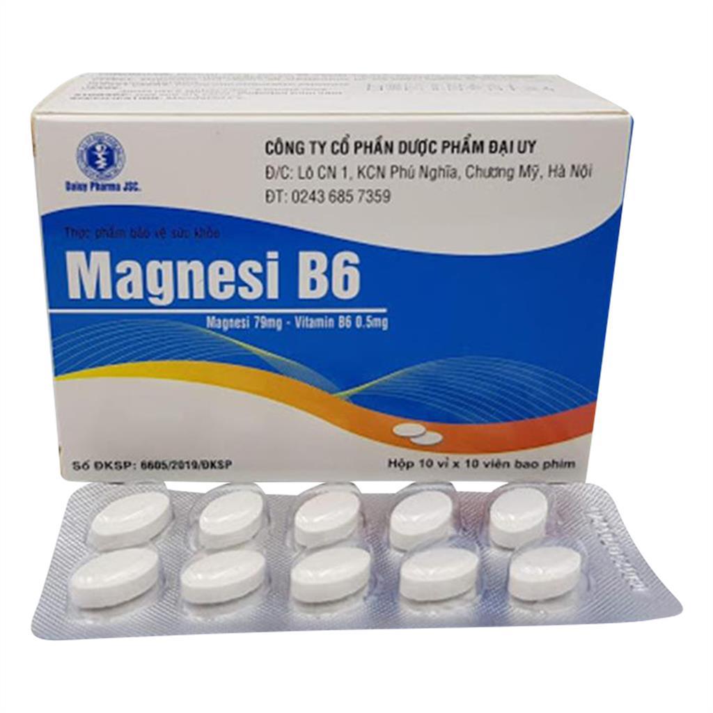 Bổ sung magie và vitamin B6 cho cơ thể Magnesi B6 - Hộp 100 viên