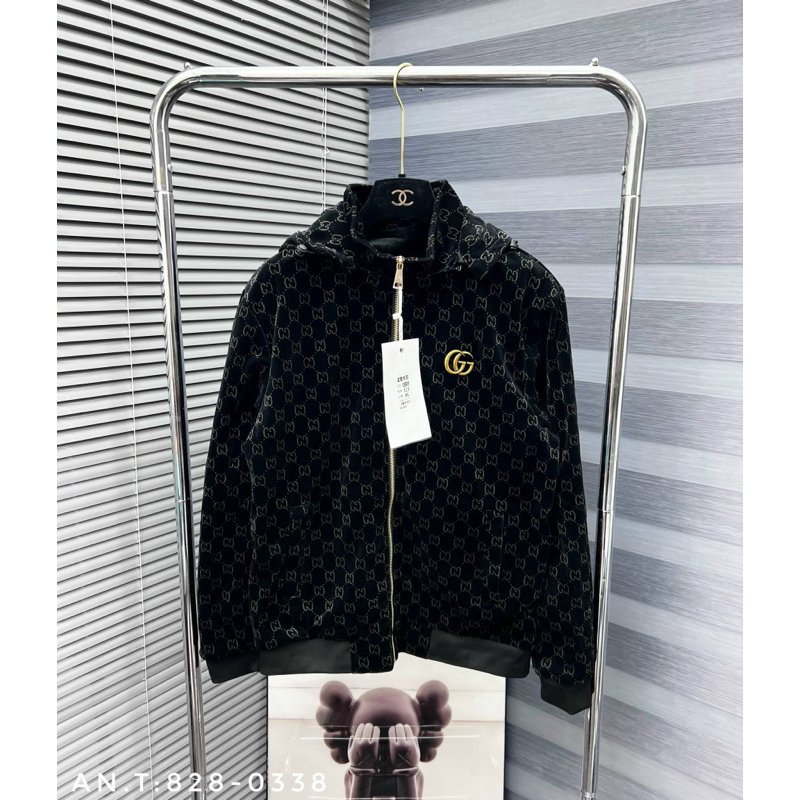 Áo khoác Bomber nam G.G chất vải nhung tăm lót lông cao cấp mẫu mũ liền hàng QC loại 1