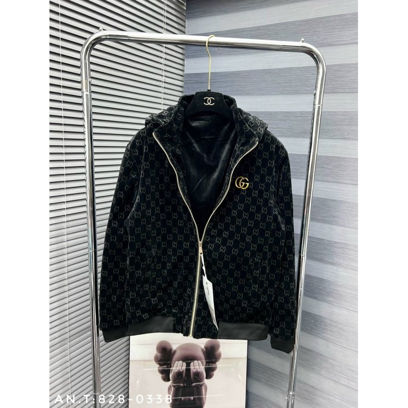 Áo khoác Bomber nam G.G chất vải nhung tăm lót lông cao cấp mẫu mũ liền hàng QC loại 1