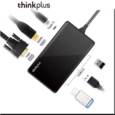 Hub  Type-c sang HDMI, VGA,  USB 3.0  Lenovo thinkplus