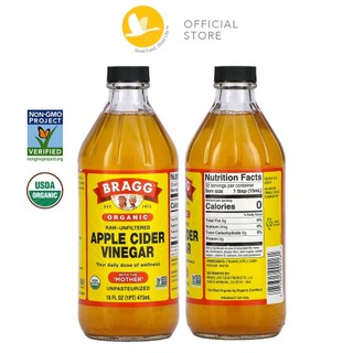 Giấm táo hữu cơ bragg nhập khẩu mỹ 473ml & 946ml
