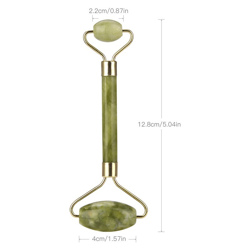 Thanh Đá Lăn Massage Mặt, Mắt, Cổ 2 Đầu - Cây Lăn Massage Mặt Đá Tự Nhiên