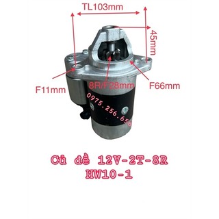 Củ đề 12v-2t-8r hw10-1 chống ồn điện máy hùng lỳ