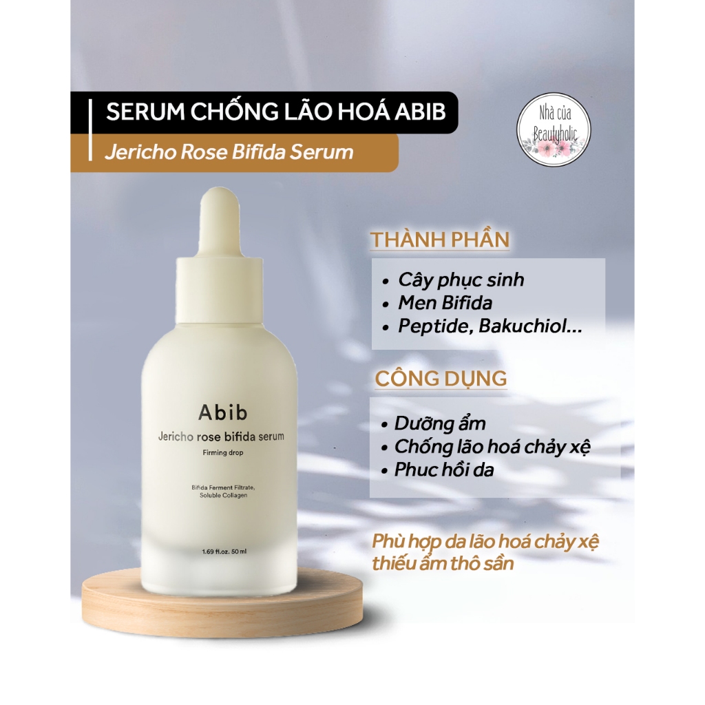 Serum dưỡng ẩm, chống lão hoá ABIB JERICHO ROSE BIFIDA SERUM FIRMING DROP