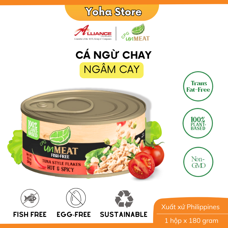 Cá Ngừ Chay Xắt Lát Ngâm Dầu Cay 180g - Nhập Khẩu Từ Philippines