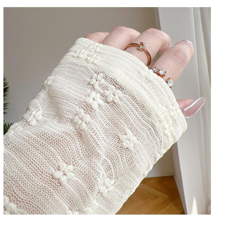 Áo cardigan nữ lưới tay dài hoa nổi , áo carigan trơn xịn co dãn nhiều dễ mix đồ - A88, A66