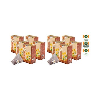 Combo10 hộp trà Hoa cúc gạo lứt Quê Việt