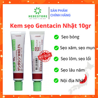 Kem sẹo Gentacin Nhật tuýp 10gr, kem mờ sẹo Gentacin, làm mờ sẹo lồi, sẹo rỗ, sẹo thâm Nhật Bản 10g