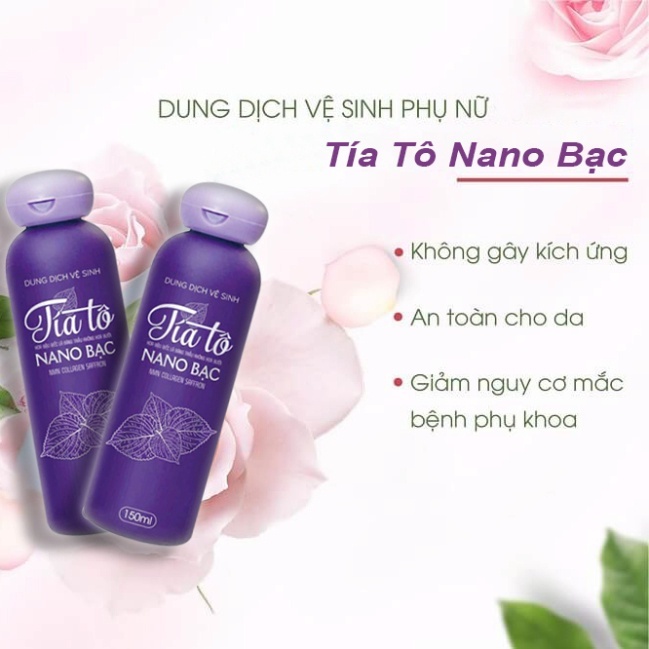 Dung Dịch Vệ Sinh Phụ Nữ Tía Tô UME- NANO BẠC 150ml.