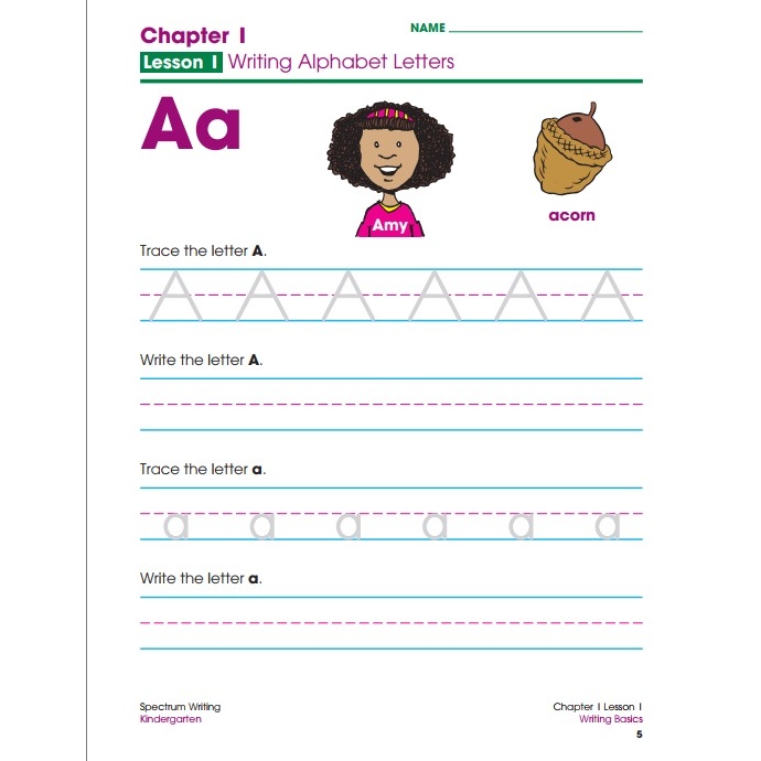 SPECTRUM WRITING GRADE K >>> GRADE 8 In màu đẹp